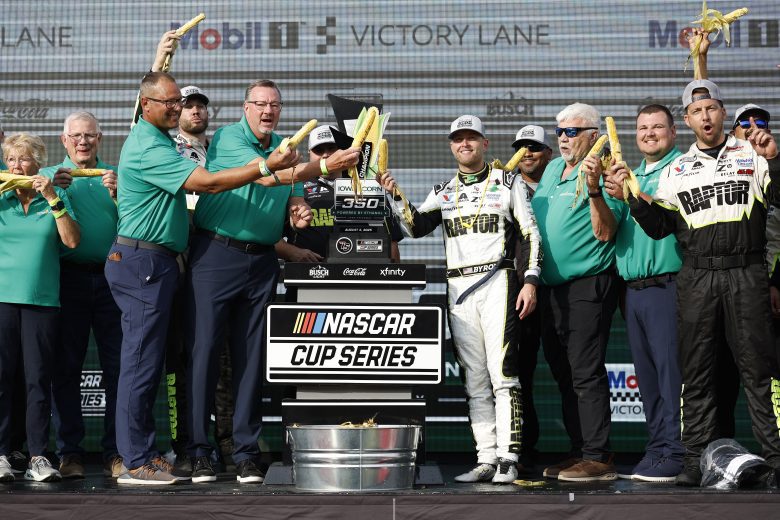 Byron Wins Fuel Gamble at Iowa Corn 350, Regains Points Lead
