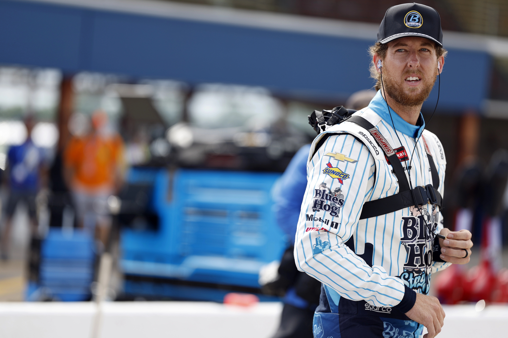 Cleetus McFarland (4) gets ready for The DQS Solutions & Staffing 250 powered by Precision Vehicle Logistics at Michigan International Speedway in Brooklyn, MI. — Photo by actionsports